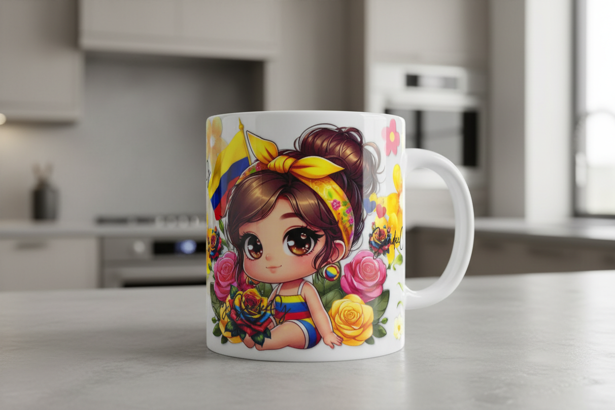 Colombia Cutie #2 - UVDTF Wrap for cups/hard surfaces sticker