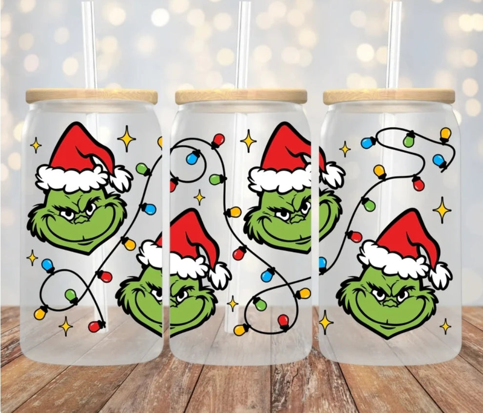 Envoltura UVDTF con luces de Grinch