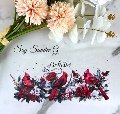 Believe Cardinal - UVDTF Wrap for cups/hard surfaces sticker