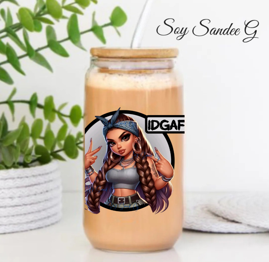 IDGAF - UVDTF Decal for cups/hard surfaces sticker