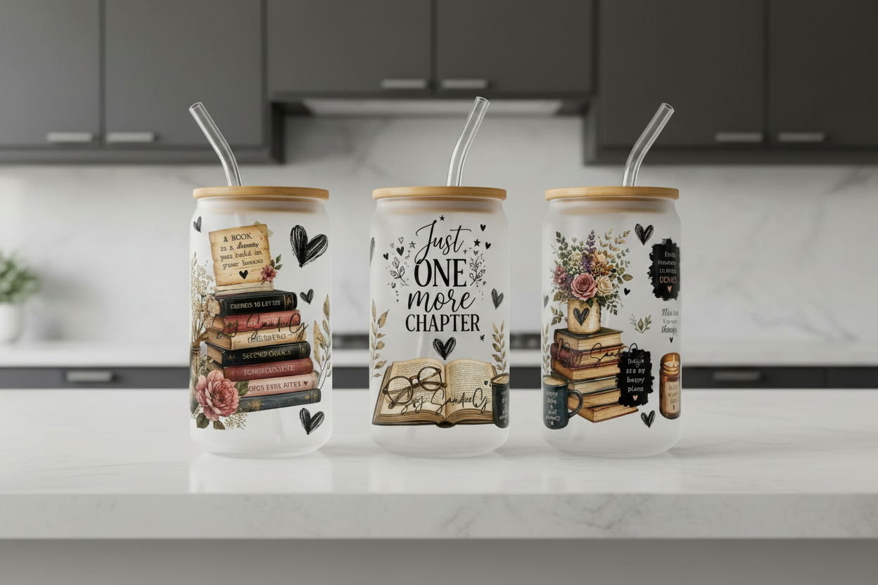 Just One More Chapter - UVDTF wrap for cups/hard surfaces sticker