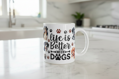 Life is Better with Dogs #9 - UVDTF Wrap for cups/hard surfaces sticker