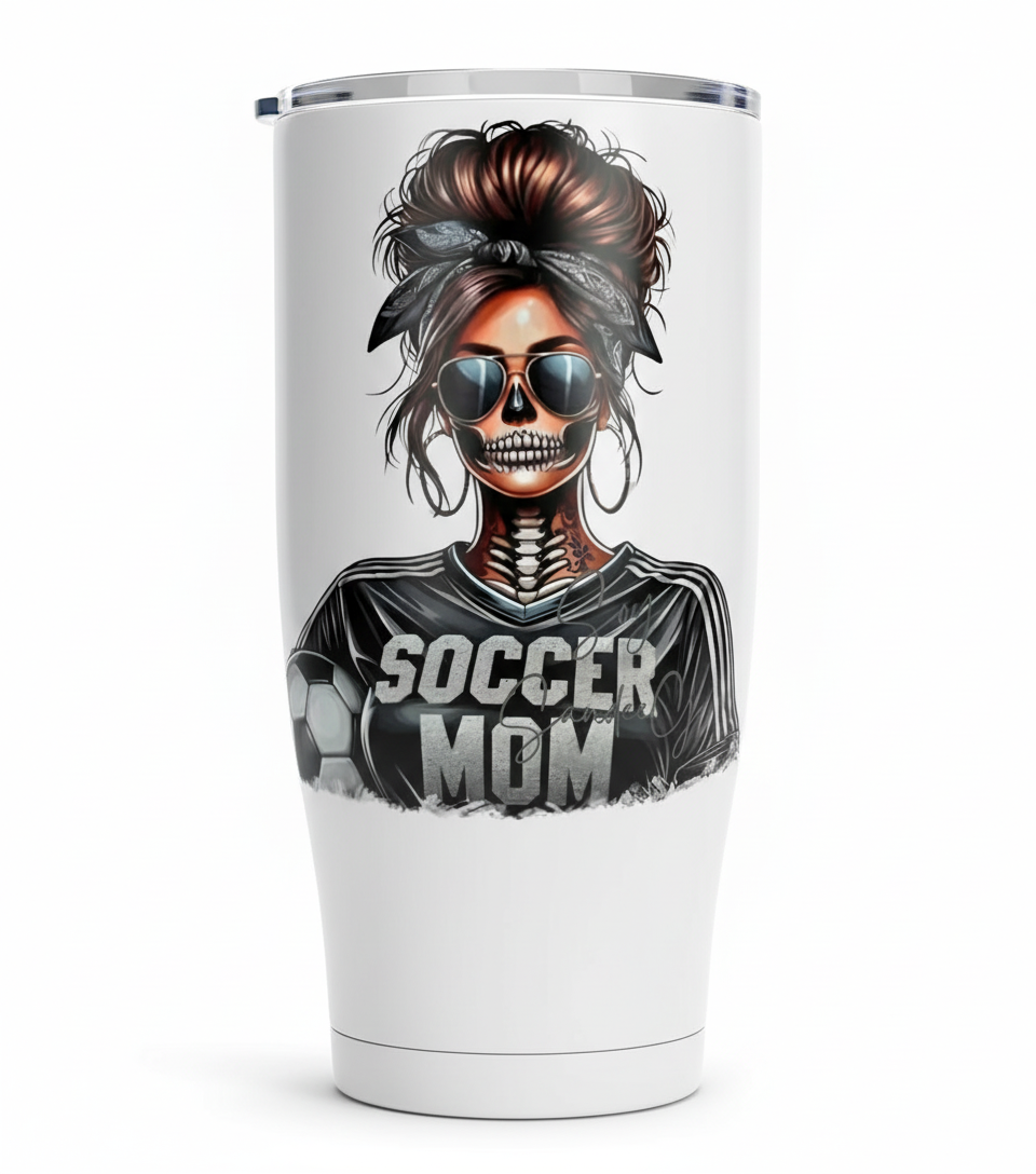 Soccer Mom Skully - UVDTF Decal for cups/hard surfaces sticker