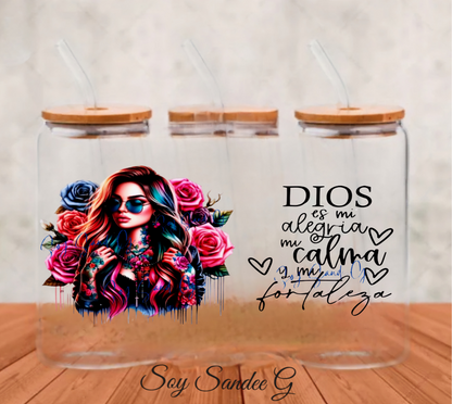 Dios Tattooed Girl - UVDTF Wrap for cups/hard surfaces sticker