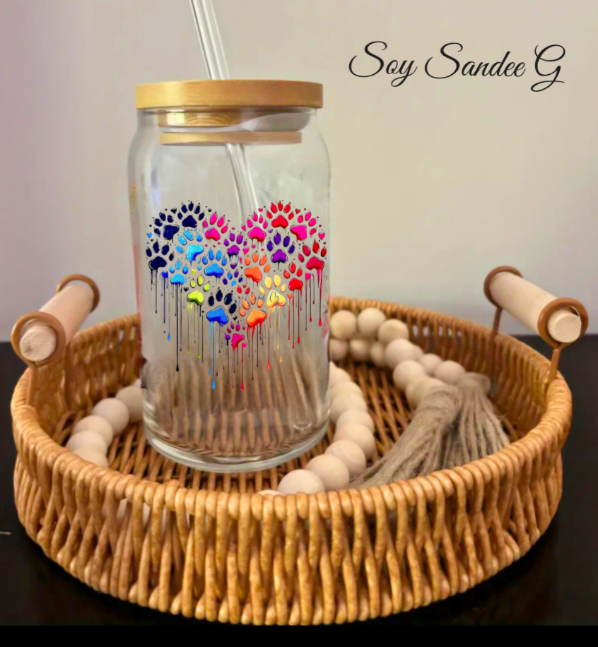 Animal Paw Print Heart - UVDTF Decal for cups/hard surfaces sticker