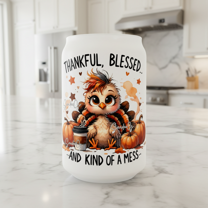 Thankful, Blessesd Turkey - UVDTF Decal for cups/hard surfaces sticker