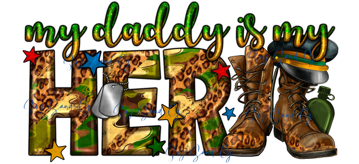 Daddy is my Hero - UVDTF Wrap for cups/hard surfaces sticker