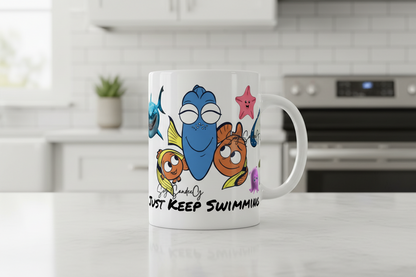 Just Keep Swimming - UVDTF wrap for cups/hard surfaces sticker
