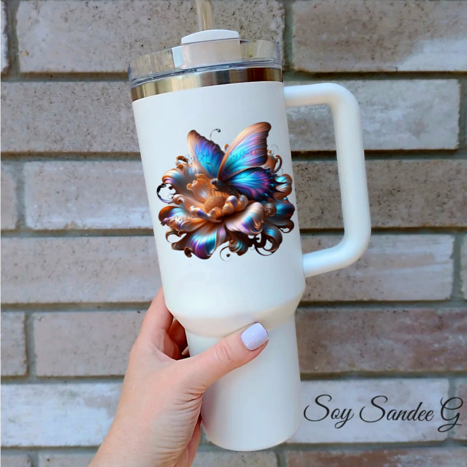 Iridescent Butterfly - UVDTF Decal for cups/hard surfaces sticker