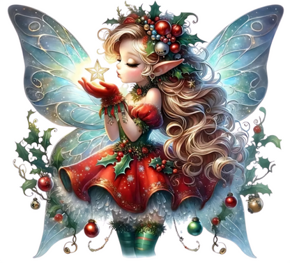 Fairy Christmas Elf - UVDTF Decal for cups/hard surfaces sticker