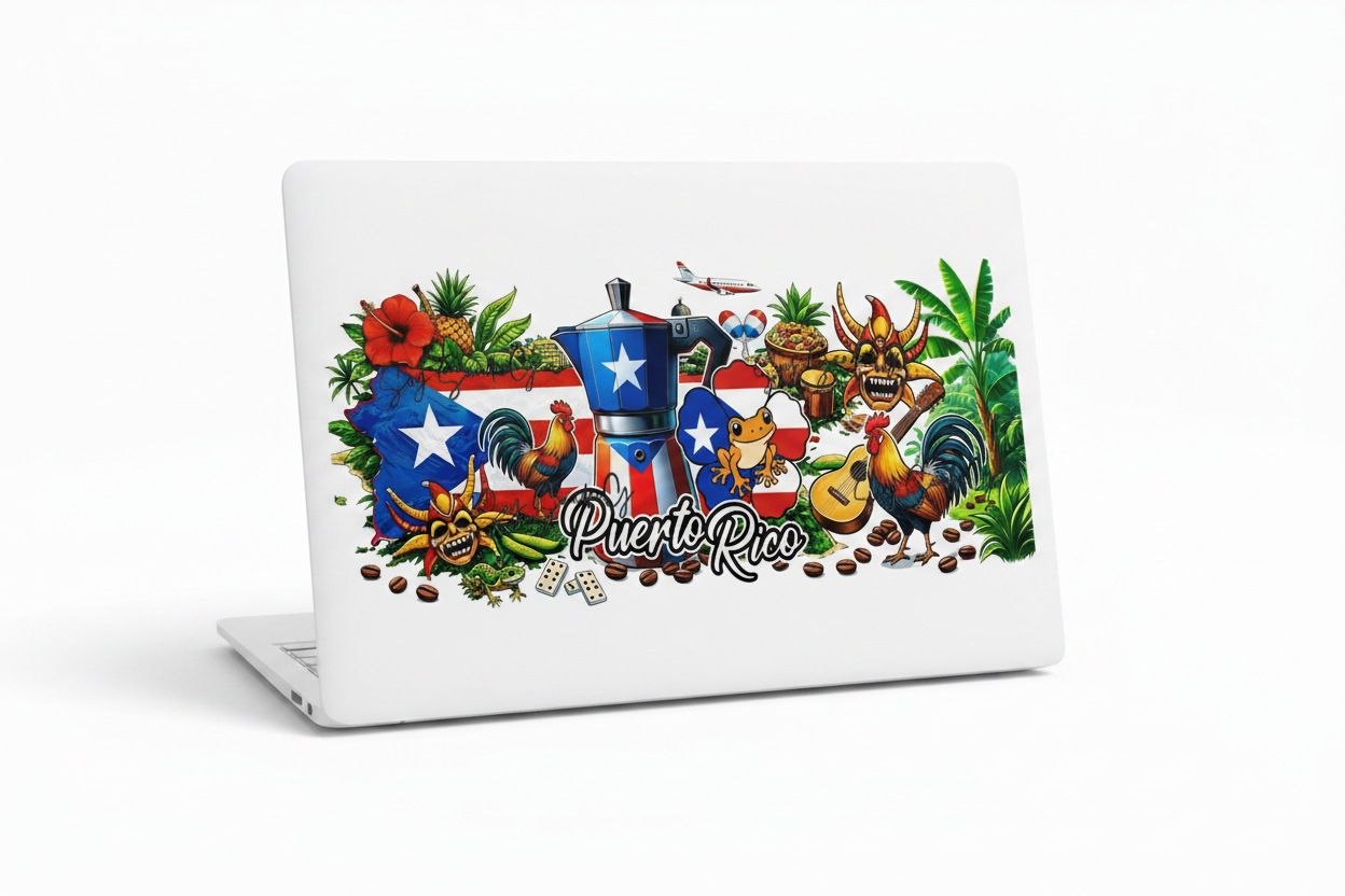 Puerto Rico Life - UVDTF Wrap for cups/hard surfaces sticker