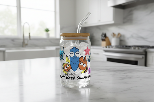 Just Keep Swimming - UVDTF wrap for cups/hard surfaces sticker