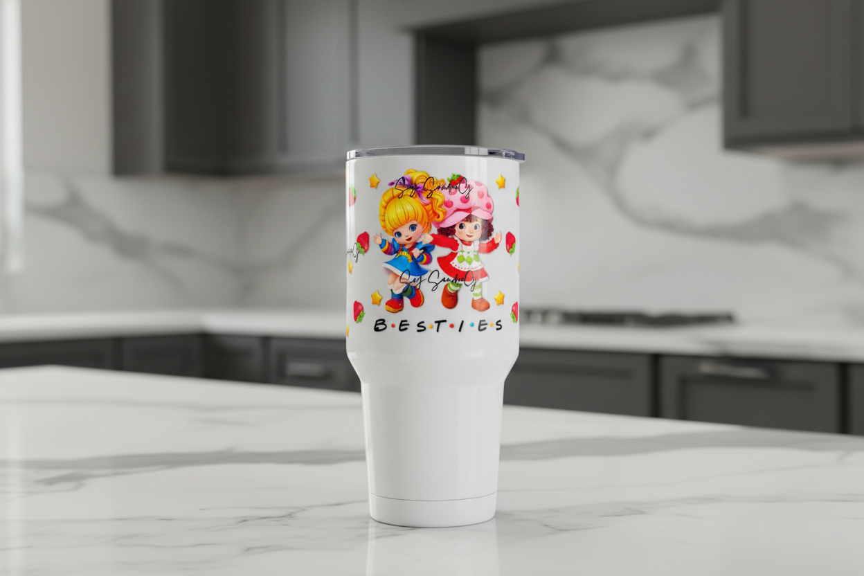 Besties - UVDTF Wrap for cups/hard surfaces sticker