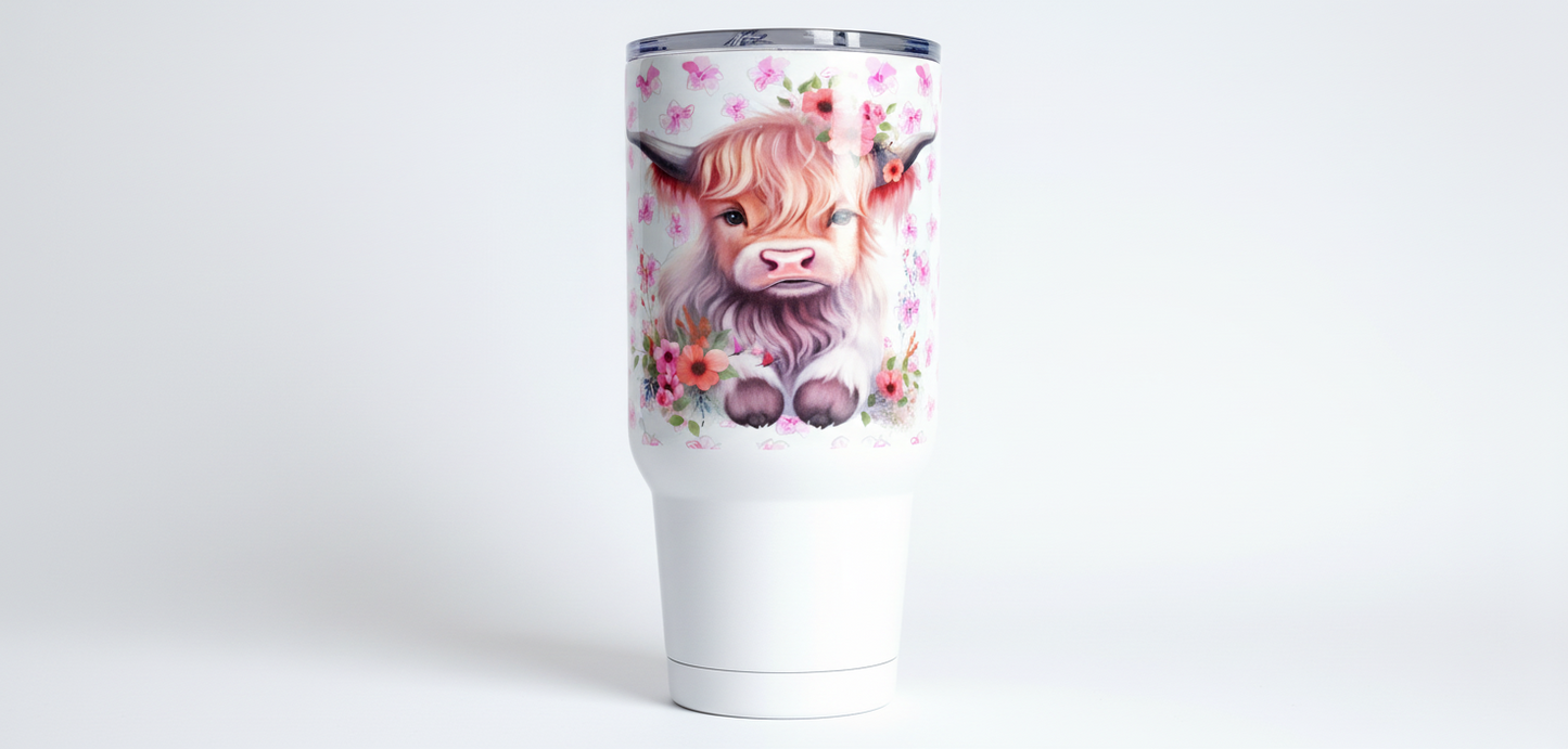 Highland Cow #8 - UVDTF Wrap for cups/hard surfaces sticker