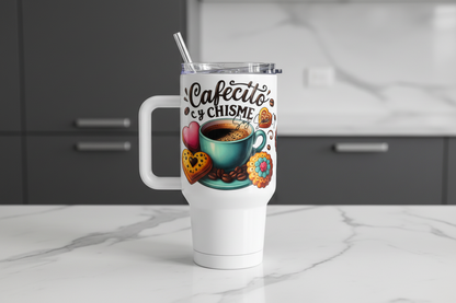 Cafecito y Chisme Green Cup - UVDTF Wrap for cups/hard surfaces sticker