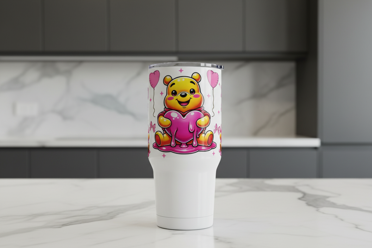 Pooh Hearts - UVDTF wrap for cups/hard surfaces sticker