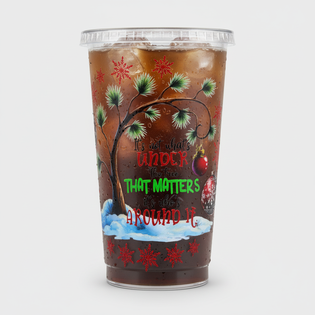Ornament Christmas Trees - UVDTF Decal for cups/hard surfaces sticker