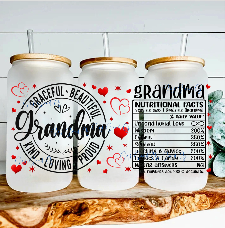 Grandma Nutritional Facts - UVDTF Wrap for cups/hard surfaces