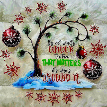Ornament Christmas Trees - UVDTF Decal for cups/hard surfaces sticker