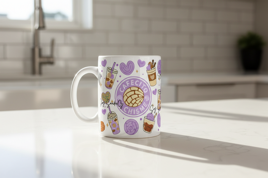 Cafecito y Chisme Purple - UVDTF Wrap for cups/hard surfaces sticker