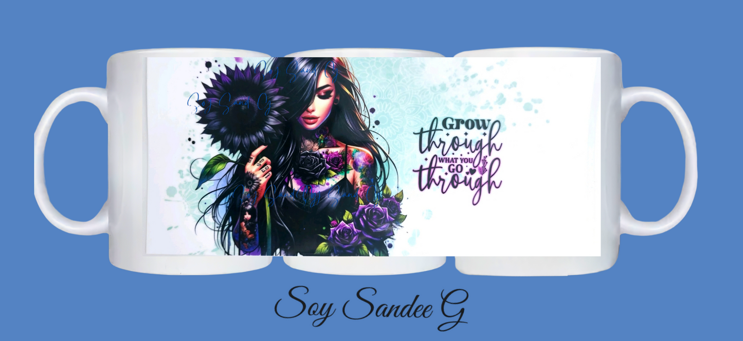 Grow Through What You Go Through - UVDTF Wrap for cups/hard surfaces sticker